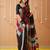 black handloom cotton saree with designer blouse