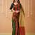 green handloom cotton saree with designer blouse