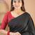 black handloom cotton saree with designer blouse