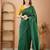 green handloom cotton saree with designer blouse