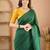 green handloom cotton saree with designer blouse