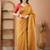 mustrad handloom cotton saree with designer blouse