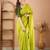 green handloom cotton saree with designer blouse