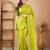 green handloom cotton saree with designer blouse