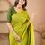 green handloom cotton saree with designer blouse
