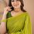 green handloom cotton saree with designer blouse