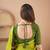 green handloom cotton saree with designer blouse