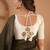 brown stripe cotton saree designer work blouse