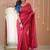 pink stripe cotton saree designer work blouse