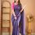 violet stripe cotton saree designer work blouse