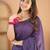 violet stripe cotton saree designer work blouse