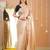 beige handloom tissue saree with designer blouse