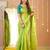 pista green handloom tissue saree with designer blouse