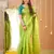 pista green handloom tissue saree with designer blouse