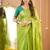 pista green handloom tissue saree with designer blouse