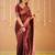 maroon handloom tissue saree with designer blouse