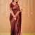 maroon handloom tissue saree with designer blouse