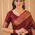 maroon handloom tissue saree with designer blouse