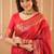 red handloom tissue saree with designer blouse