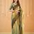 green handloom tissue saree with designer blouse