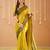 yellow handloom tissue saree with designer blouse