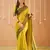 yellow handloom tissue saree with designer blouse