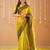 yellow handloom tissue saree with designer blouse