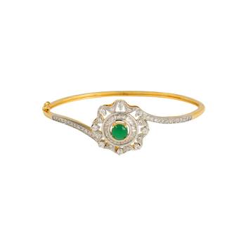 Floral Green Stone Bracelet 1