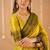 yellow handloom tissue saree with designer blouse