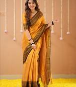 mustrad handloom tissue saree with designer blouse