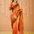 orange handloom tissue saree with designer blouse