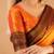 orange handloom tissue saree with designer blouse