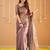 copper handloom tissue saree with designer blouse