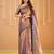 copper handloom tissue saree with designer blouse