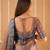 copper handloom tissue saree with designer blouse