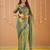 green handloom tissue saree with designer blouse
