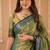 green handloom tissue saree with designer blouse