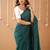 green handloom cotton saree with designer blouse