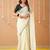 white handloom cotton saree with designer blouse