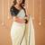 white handloom cotton saree with designer blouse