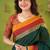green narayanpet woven cotton saree