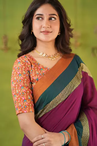 pink narayanpet woven cotton saree