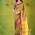 dusty green narayanpet woven cotton saree