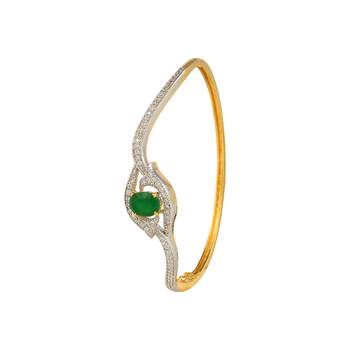 Floral Green Stone Bracelet 1