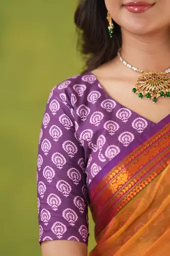 mustrad yellow narayanpet woven cotton saree