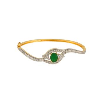 Floral Green Stone Bracelet 2