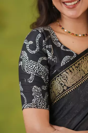 grey narayanpet woven cotton saree