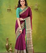 pink narayanpet woven cotton saree