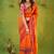 orange narayanpet woven cotton saree