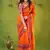 orange narayanpet woven cotton saree